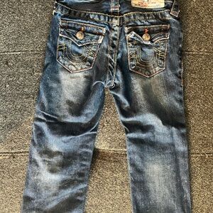 3T kids True Religion Straight cut Blue Jeans